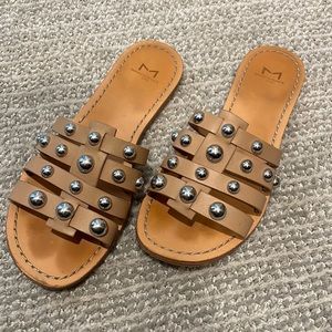 Marc Fisher Pava Slide Sandal in Nude